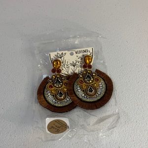 Wildflower brown fashion earrings